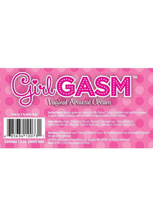 Girl Gasm Vaginal Arousal Cream 1.5oz