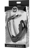Master Series Cobra Silicone Cock Ring with Butt Plug - Black