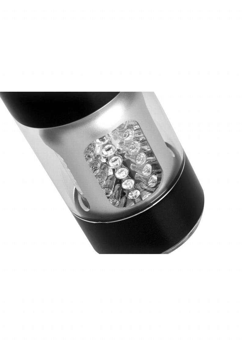 LoveBotz Ultra Bator Thrusting and Swirling Automatic Stroker - Black/Clear