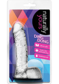 Naturally Yours Ding Dong Dildo with Balls 5.5in - Clear