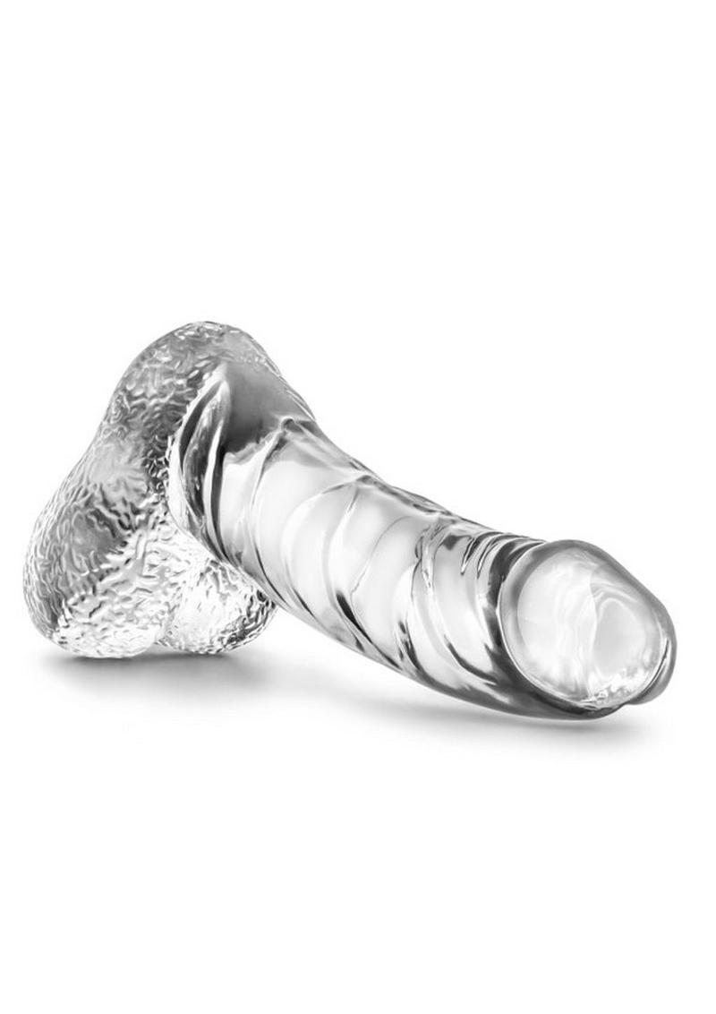 Naturally Yours Ding Dong Dildo with Balls 5.5in - Clear