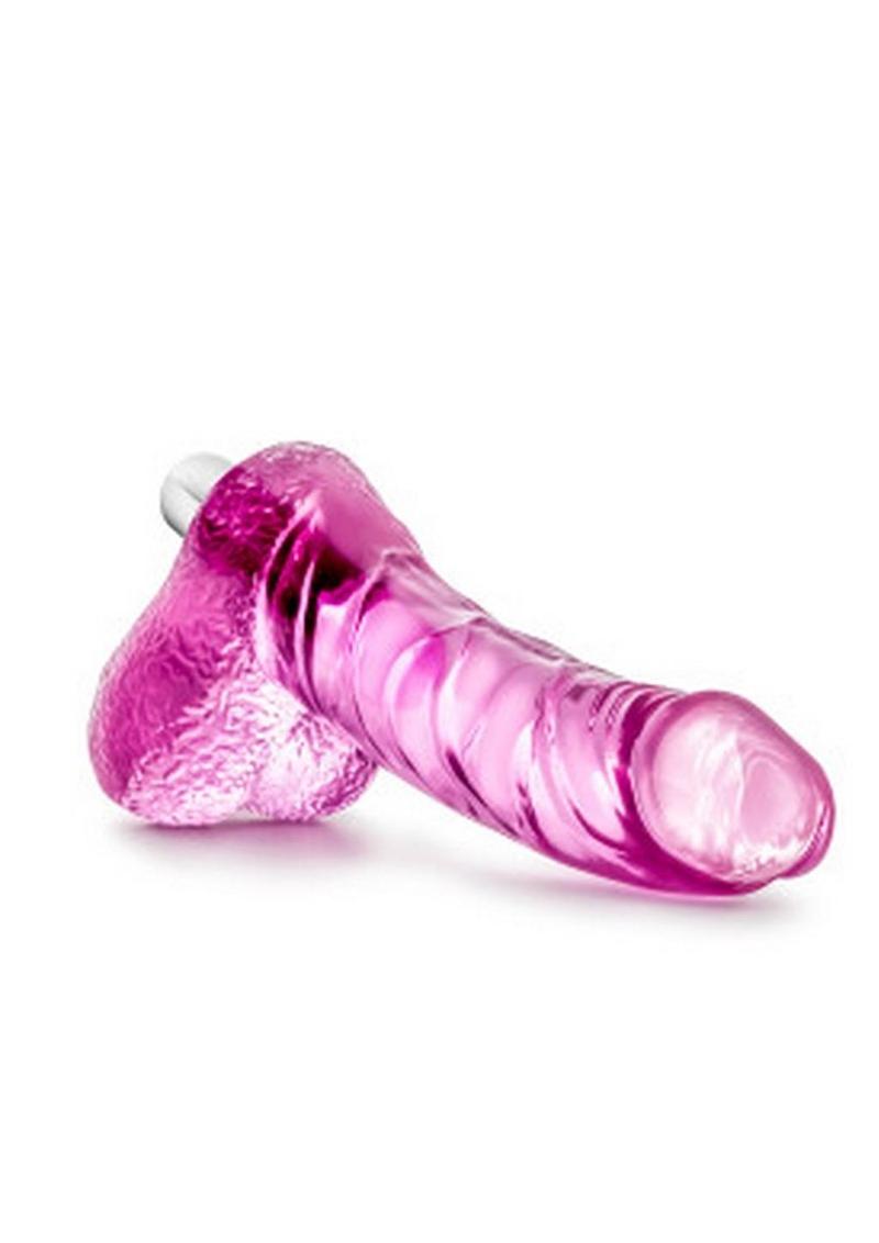 Naturally Yours Vibrating Ding Dong Dildo 6.5in - Pink