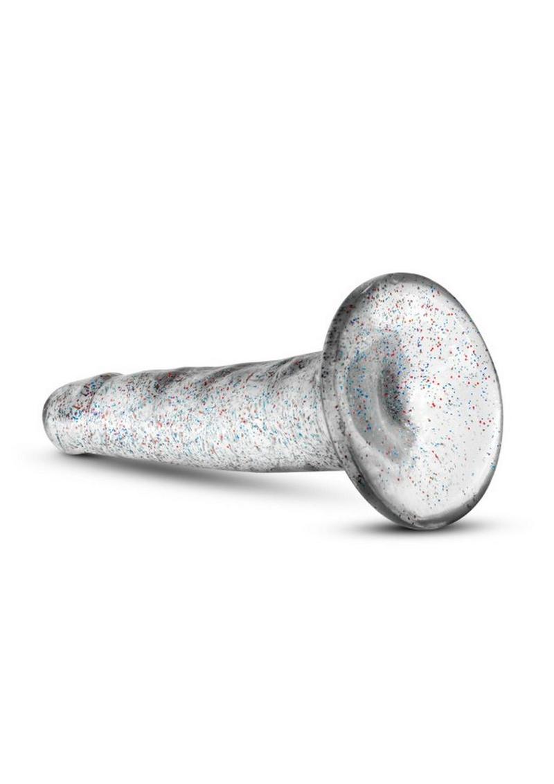 Naturally Yours Glitter Dildo 5.5in - Clear