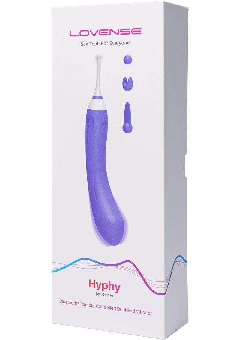 Lovense Hyphy App Compatible Silicone Dual End Vibrator - Purple