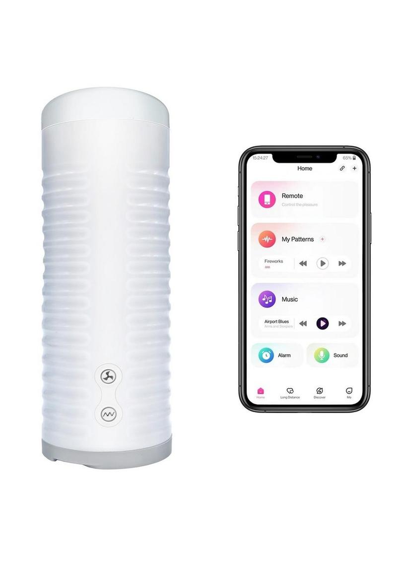 Lovense Max 2 App Compatible with Neutral-Shaped Sleeve - White