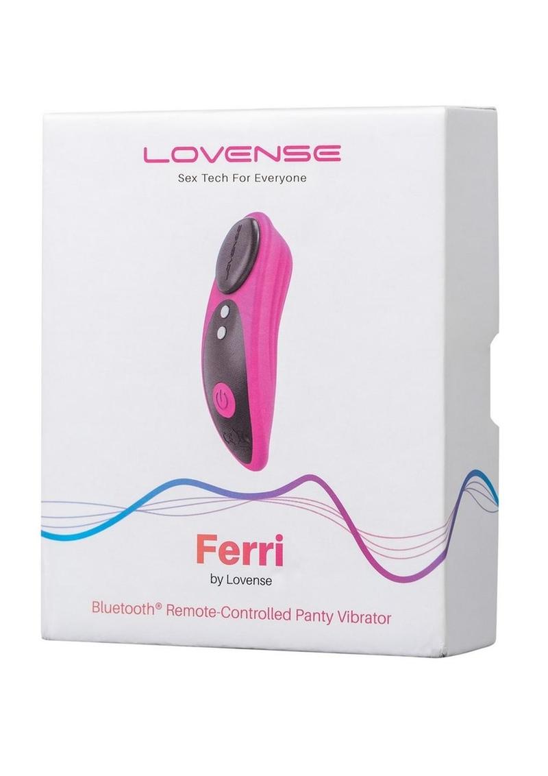 Lovense Ferri App Compatible Silicone Panty Vibe - Pink/Black