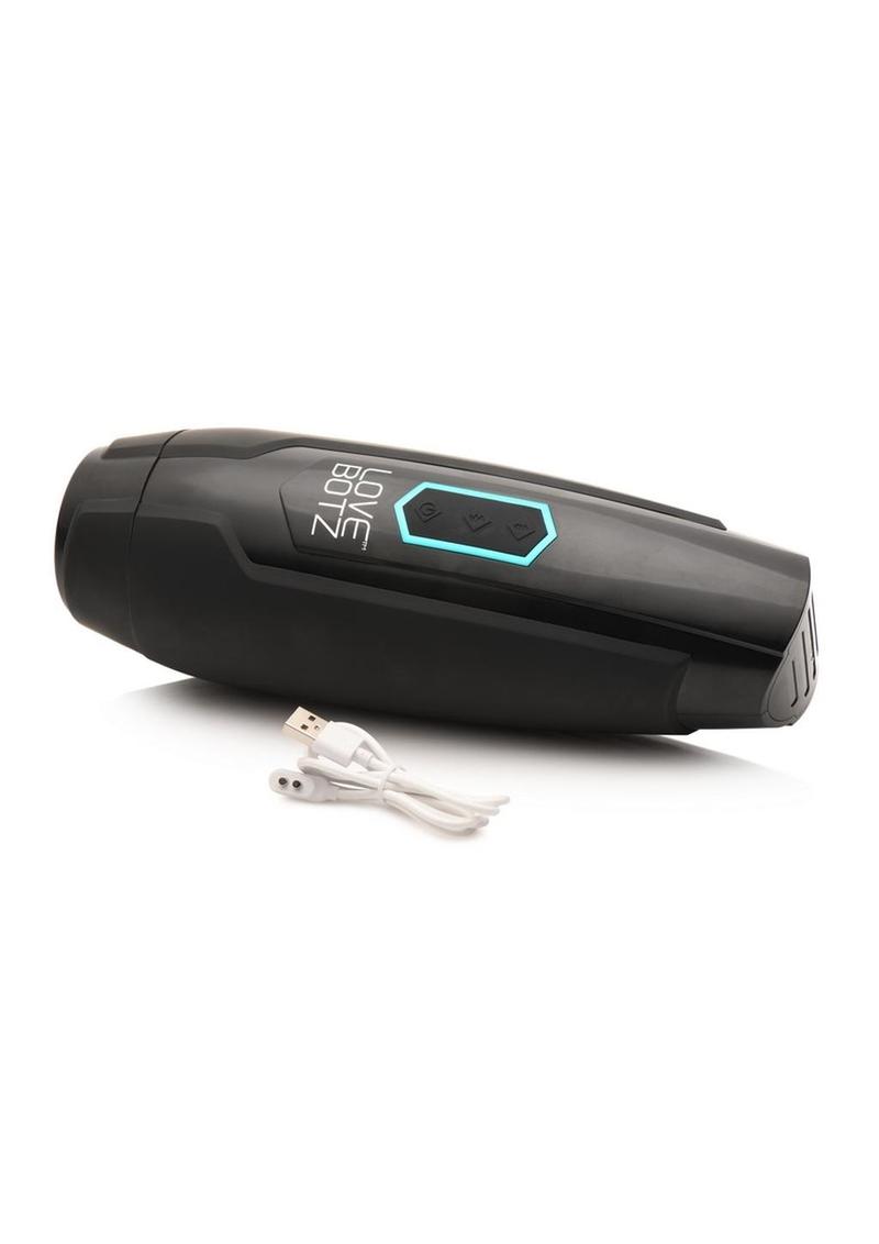 Lovebotz The Milker Max Rechargeable 14X Thrusting & Vibrating Masturbator - Black