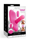 Inmi Spin N Grind Rotating & Vibrating Rechargeable Silicone Grinder Pad with Remote Control - Pink