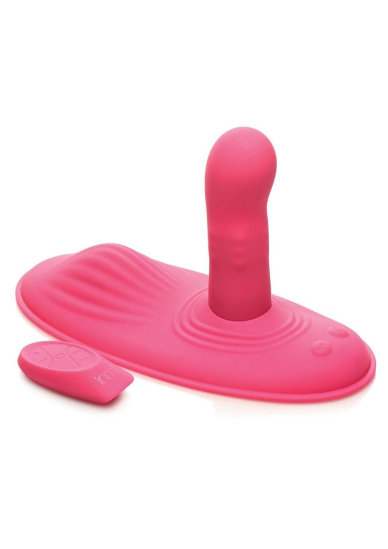 Inmi Spin N Grind Rotating & Vibrating Rechargeable Silicone Grinder Pad with Remote Control - Pink