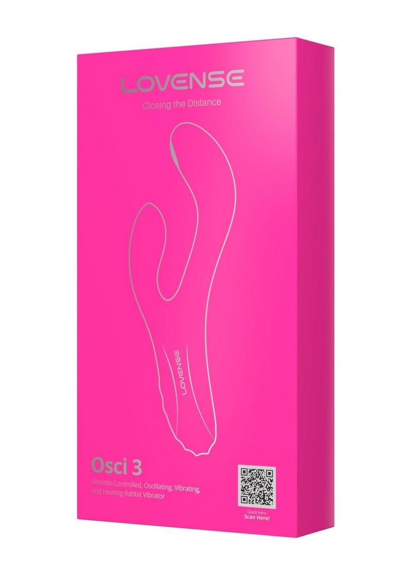 Lovense OSCI 3 Rechargeable Silicone Warming G-Spot Vibrator With Clitoral Stimulator - Pink