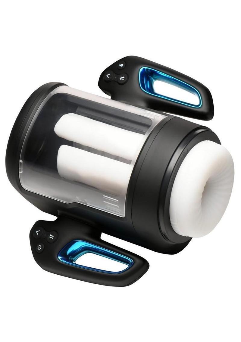 The Milker Cyber Milker Stroking & Vibrating Rechargeable Masturbator - General Orifice - Black