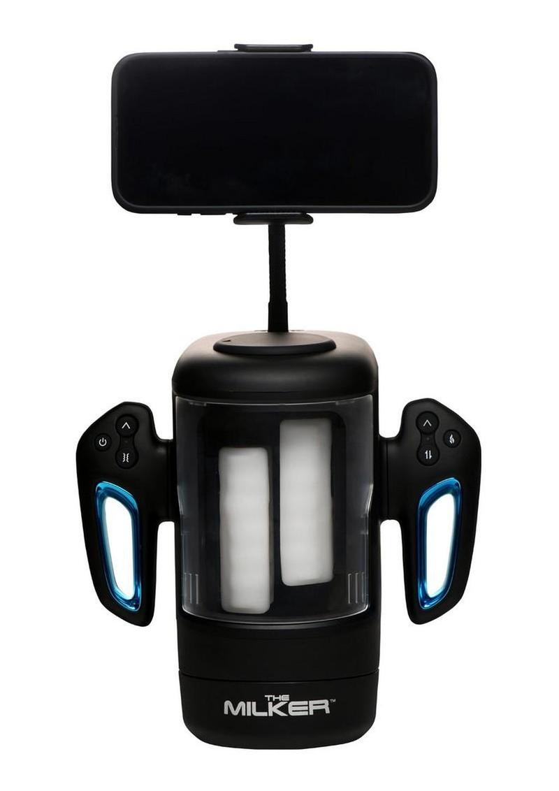 The Milker Cyber Milker Stroking & Vibrating Rechargeable Masturbator - General Orifice - Black