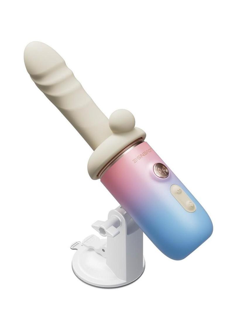 Lovense Spinel Massage Gun Dildo Thrusting Attachment & Heating Component - White/Pink