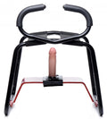 LoveBotz Bangin Bench EZ-Ride Sex Stool with Handles and dildo-dong Black/Red