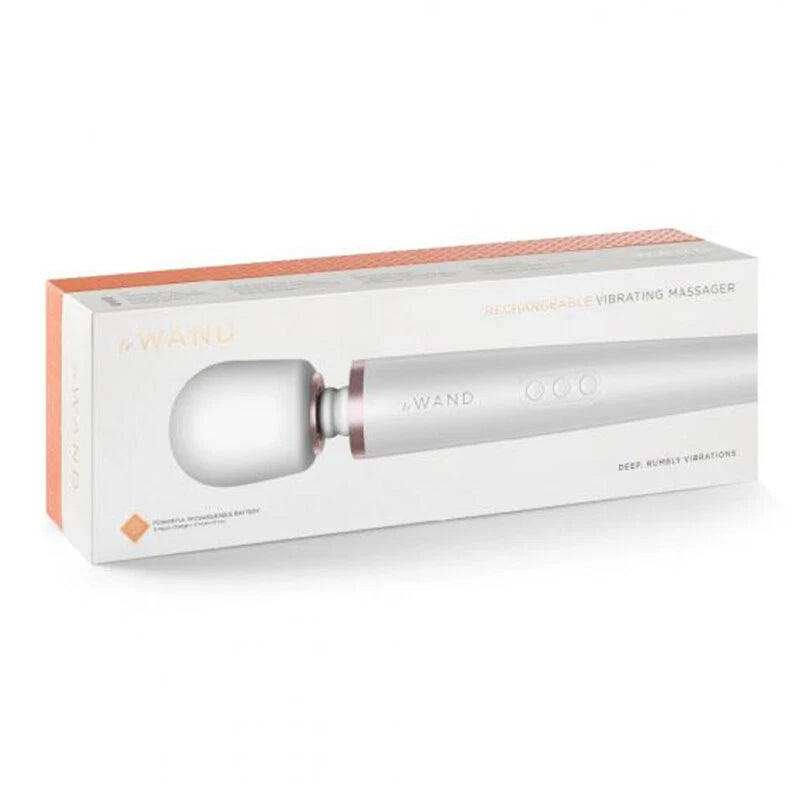 Le Wand Pearl White Rechargeable Massager Wand Vibrator USB Rechargeable Vibe