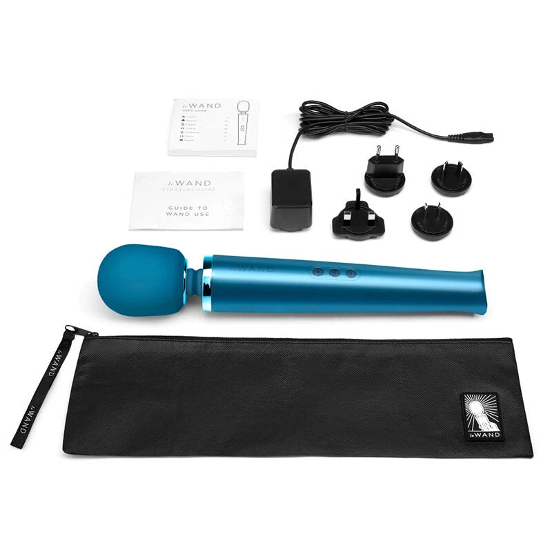 Le Wand Pacific Blue Rechargeable Wand Massager Vibrator multi-speed Sex Toy