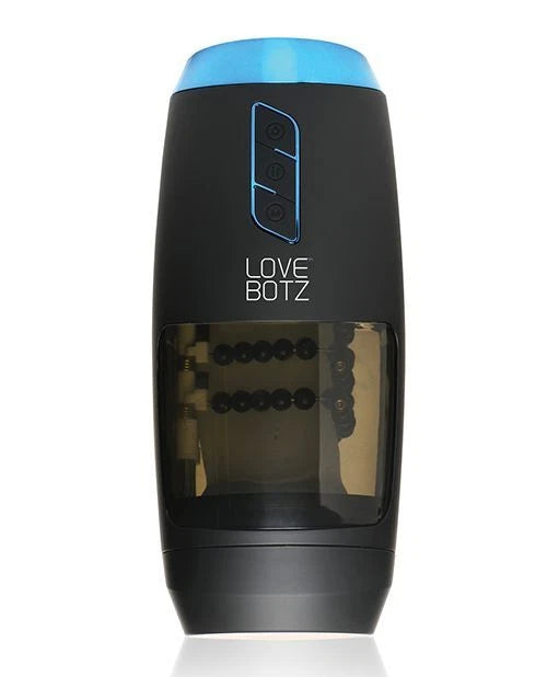 LoveBotz Mens Milker Slider 18X Vibrating Silicone Stroking Masturbator - Clear