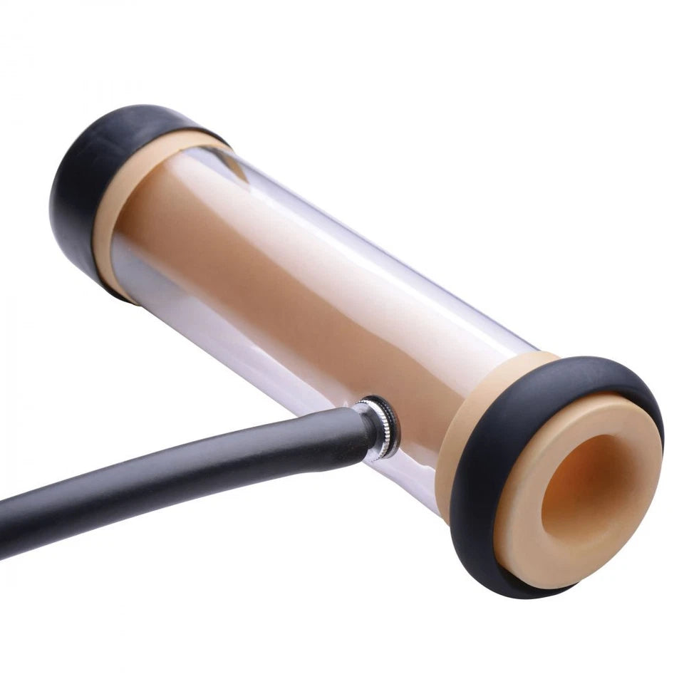 LoveBotz The Milker Dual Cylinder Deluxe Stroking Machine male masturbator