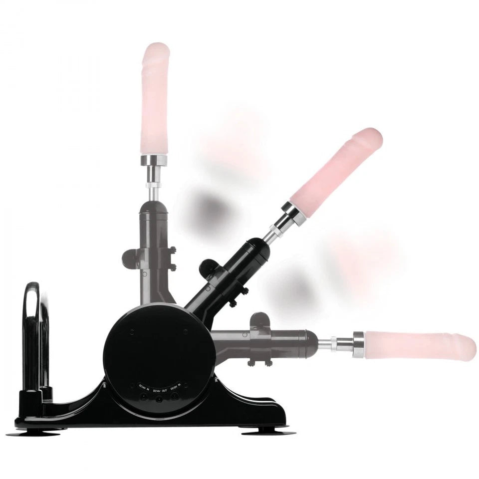 LoveBotz Robo Fuk Deluxe Adjustable sex-machine with Dildo and Pussy Attachments