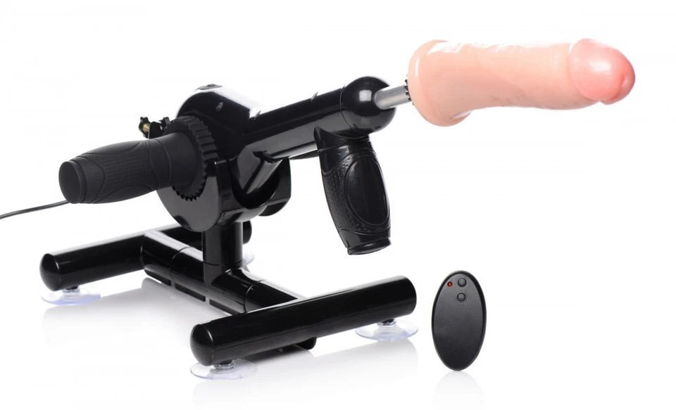 LoveBotz Pro-Bang Five Speeds Plug In sex-machine with remote-control Black