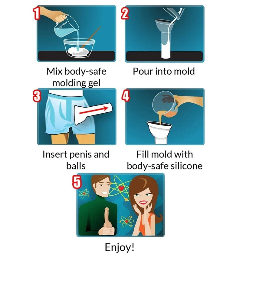 CLONE-A-WILLY Do-It-Yourself Penis + Balls Molding Kit - Light Skin Tone