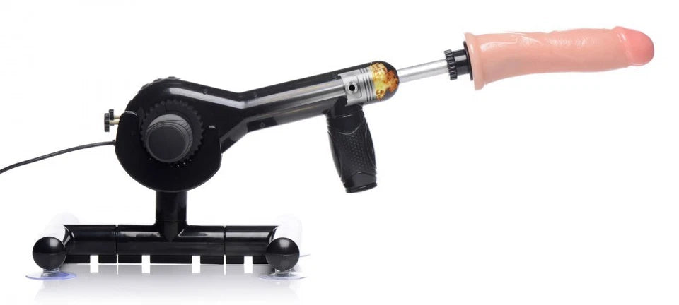 LoveBotz Pro-Bang Five Speeds Plug In sex-machine with remote-control Black