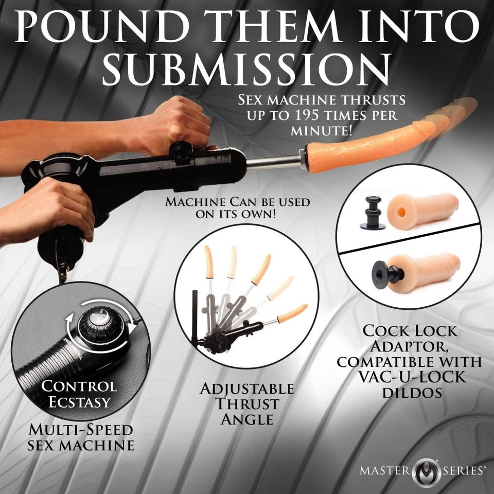 Master Series Throne Deluxe Adjustable Sling with Rechargeable Sex Machine